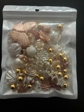 Assorted Pearl, Gold & Rose Gold Floral and Bead Embellishments - Women Jewelry